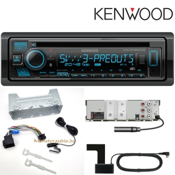 Kenwood KDC-BT960DAB DAB+ Autoradio mit DAB Antenne Bluetooth Alexa MP3 USB AUX-IN & CD